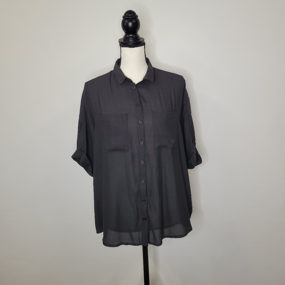 Silence + noise button-down blouse